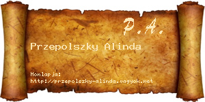 Przepolszky Alinda névjegykártya
